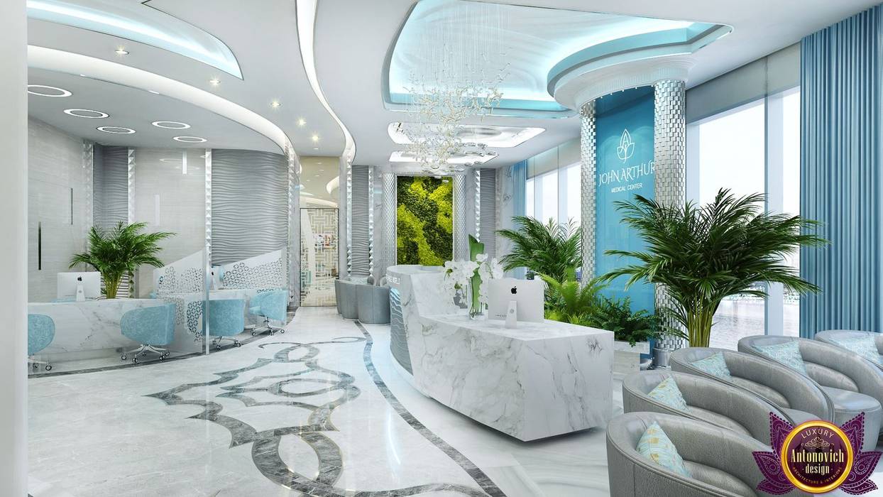 ​ Clinic Interior design of Katrina Antonovich, Luxury Antonovich Design Luxury Antonovich Design Ingresso, Corridoio & Scale in stile moderno