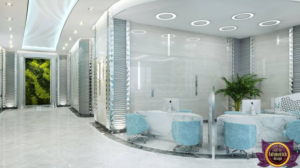 ​ Clinic Interior design of Katrina Antonovich, Luxury Antonovich Design Luxury Antonovich Design Modern corridor, hallway & stairs