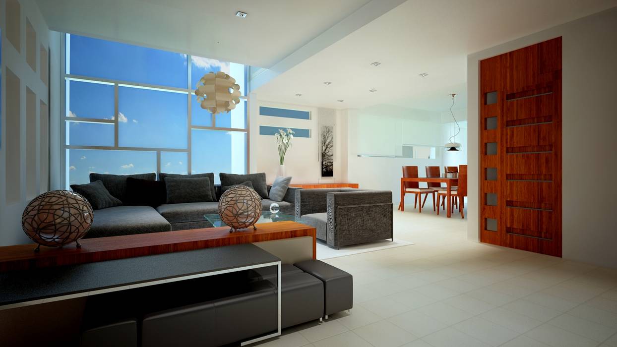 Renders Interiores, CouturierStudio CouturierStudio Salas de estar modernas