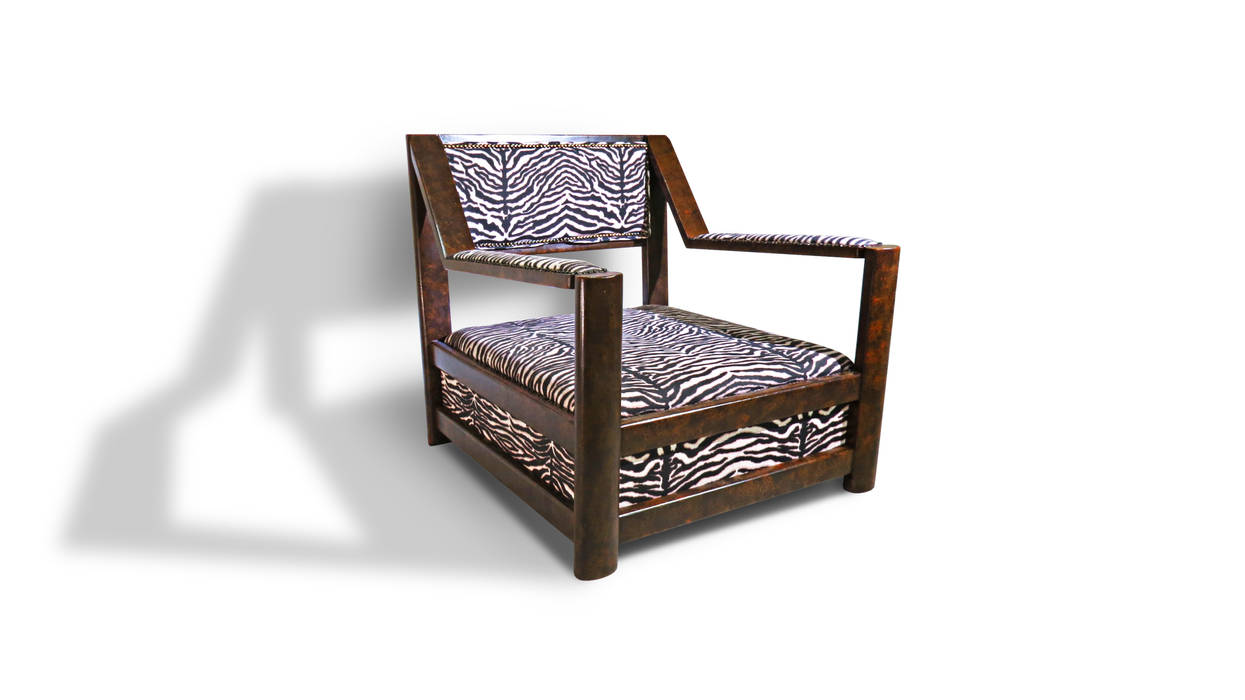 Oxydus Negrus Armchair Natural Craft - Handmade Furniture Salas modernas Madera maciza Multicolor Taburetes y sillas