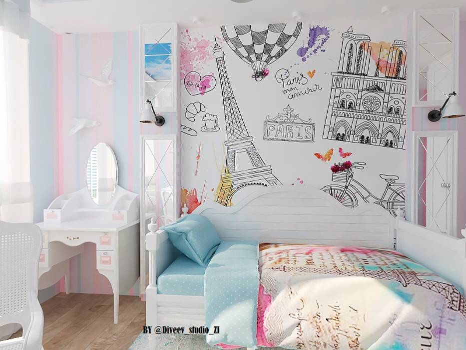 Детская для девочки, Diveev_studio#ZI Diveev_studio#ZI Nursery/kid’s room