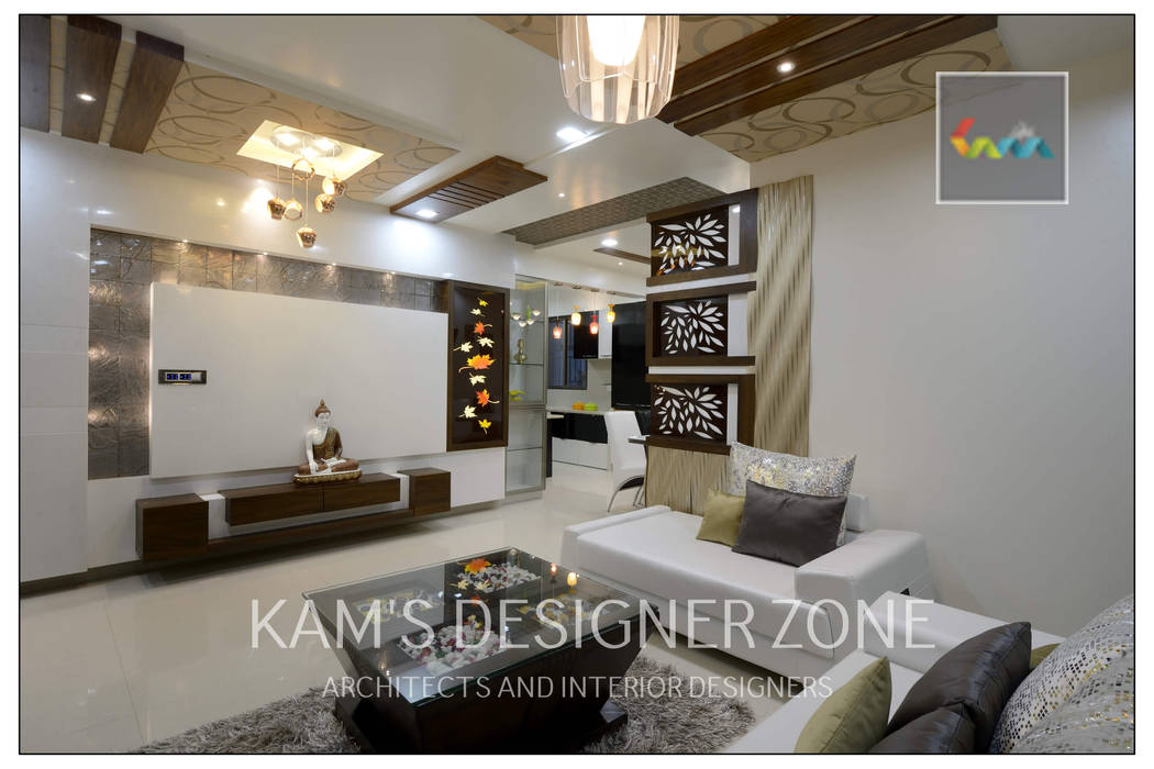 Living Room Design KAMS DESIGNER ZONE Modern living room Furniture,Property,Couch,Building,Picture frame,Lighting,Interior design,House,Rectangle,Living room