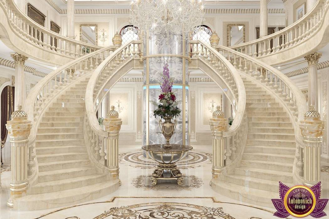 ​New era of luxury from Katrina Antonovich, Luxury Antonovich Design Luxury Antonovich Design Classic style corridor, hallway and stairs