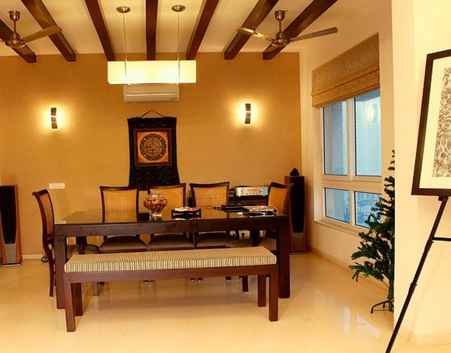 An apartment in Palm springs, Gurgaon, stonehenge designs stonehenge designs Modern living room