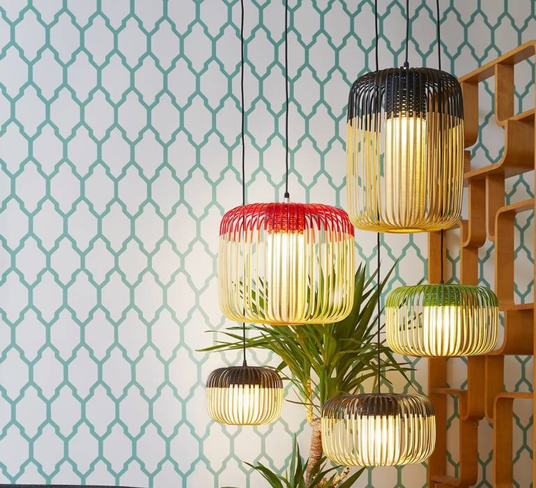 Tendances et design : les matières naturelles !, NEDGIS NEDGIS Modern living room Bamboo Green Lighting