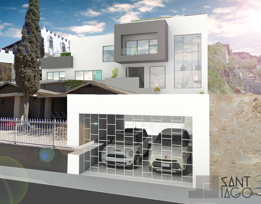 Casa-Habitación EC, SANT1AGO arquitectura y diseño SANT1AGO arquitectura y diseño Minimalist houses Concrete