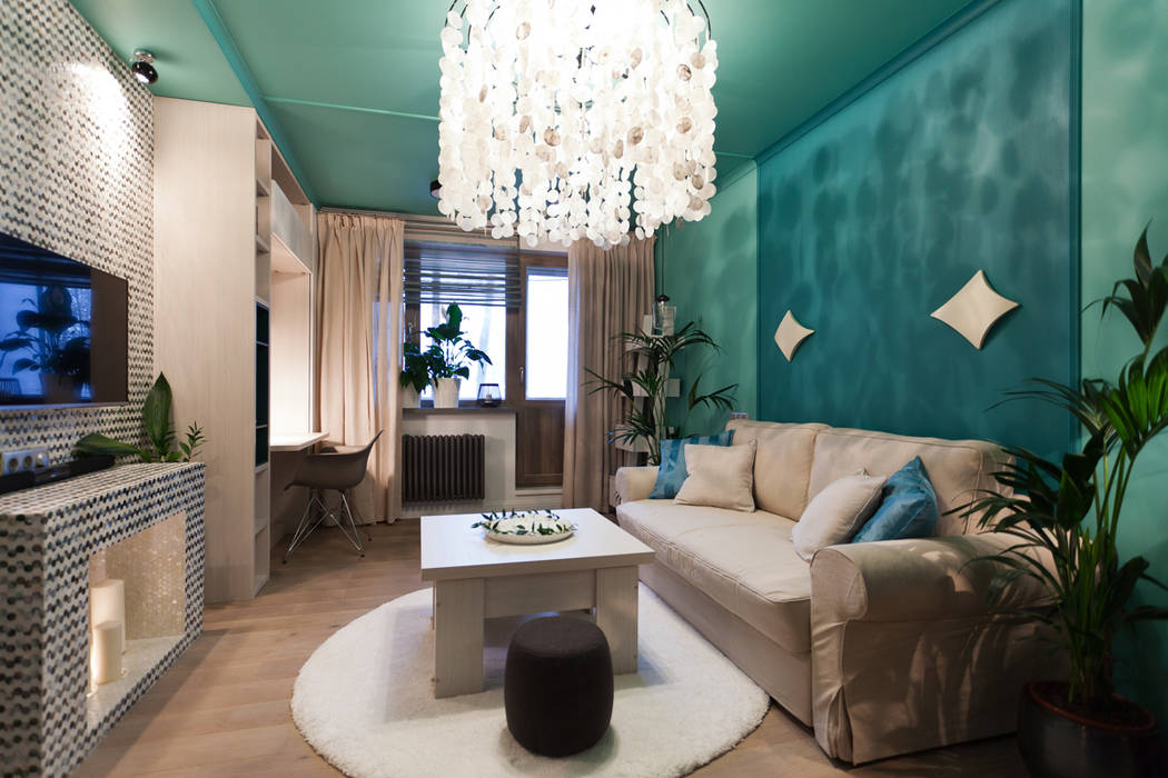 Волна, Artcrafts Artcrafts Tropische Wohnzimmer Türkis