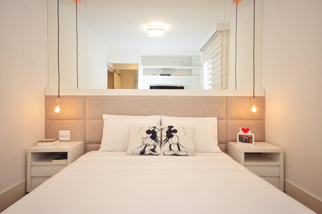 Apartamento Vila Mariana, Condecorar Arquitetura e Interiores Condecorar Arquitetura e Interiores Dormitorios de estilo ecléctico
