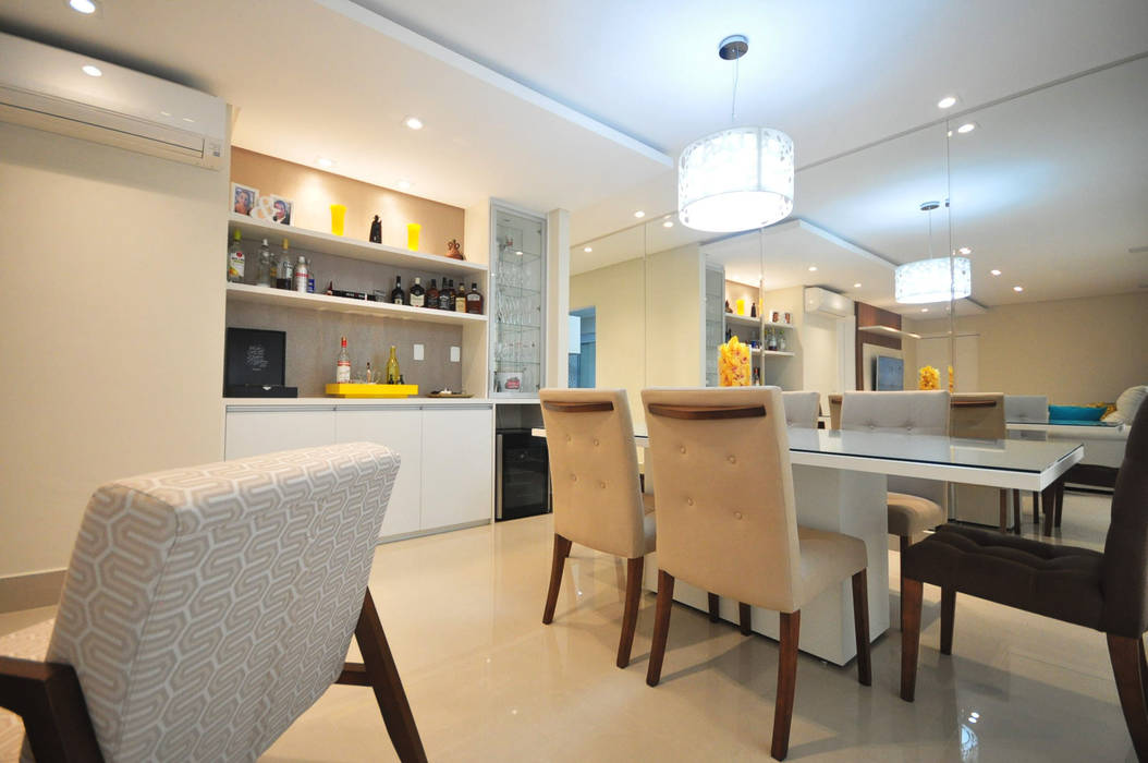 Apartamento São Caetano - 113M², Condecorar Arquitetura e Interiores Condecorar Arquitetura e Interiores Salas de jantar clássicas