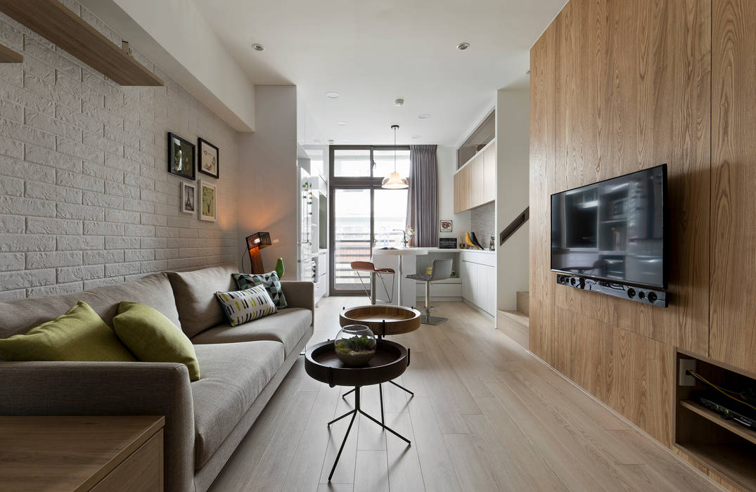 夾縫 耀昀創意設計有限公司/Alfonso Ideas Scandinavian style living room