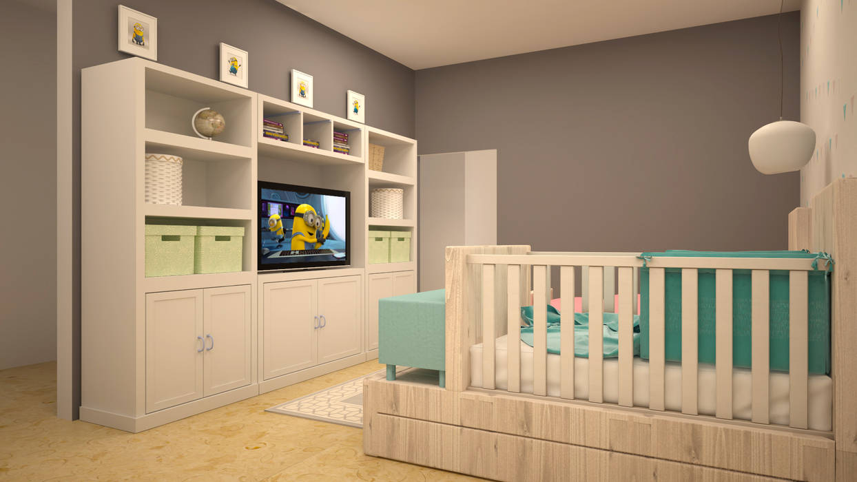 Penthouse CT30, CONTRASTE INTERIOR CONTRASTE INTERIOR Dormitorios infantiles modernos
