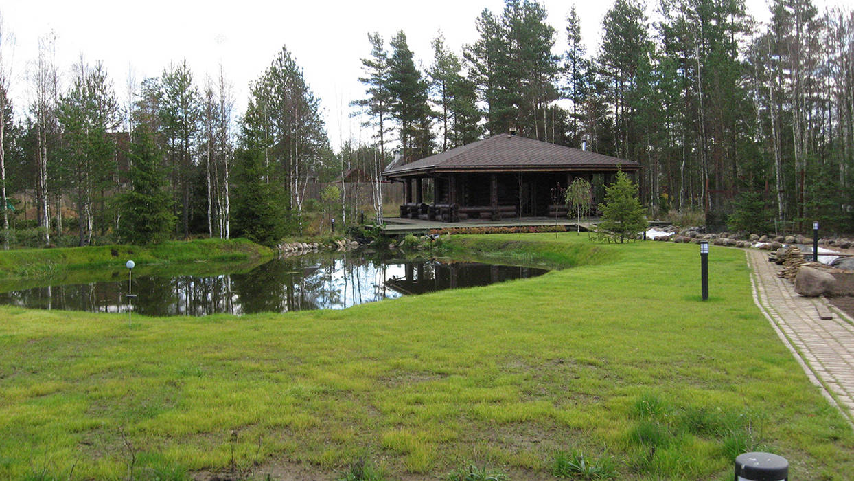 Солнечное, Техно-сруб Техно-сруб Rustic style house Wood Wood effect