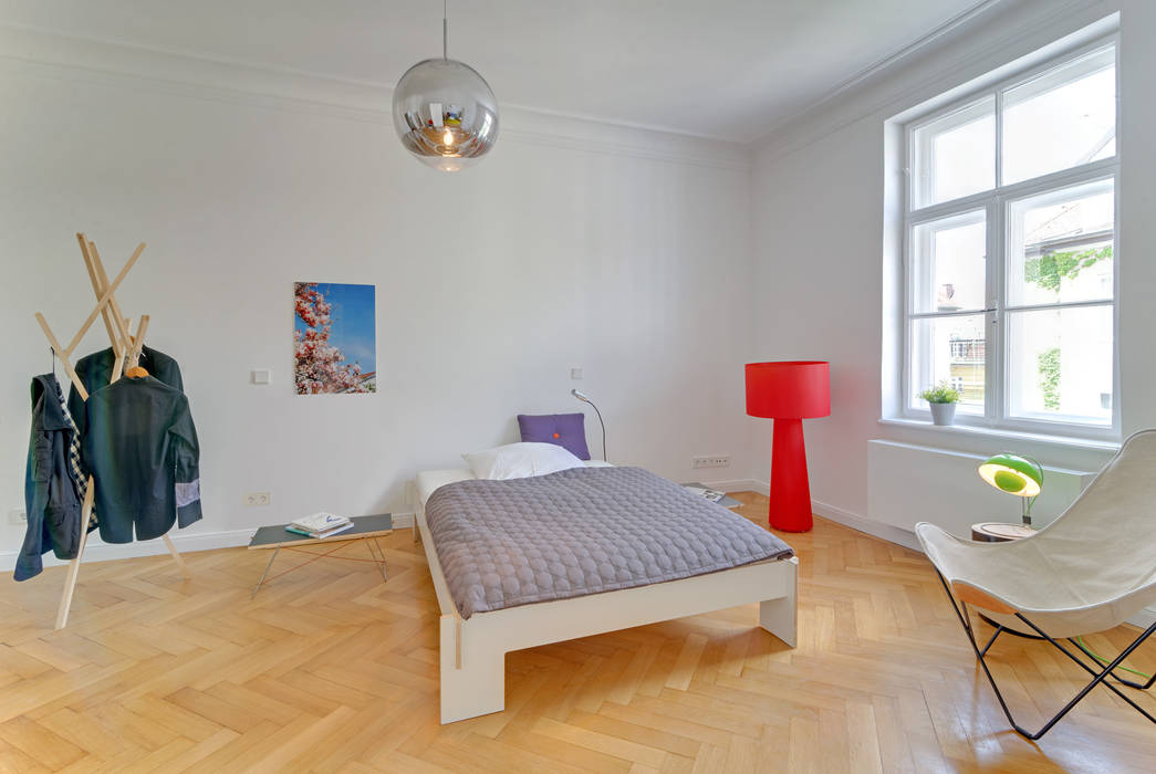 Sanierung Wohnung Schwabing, arcs architekten arcs architekten Klassische Schlafzimmer