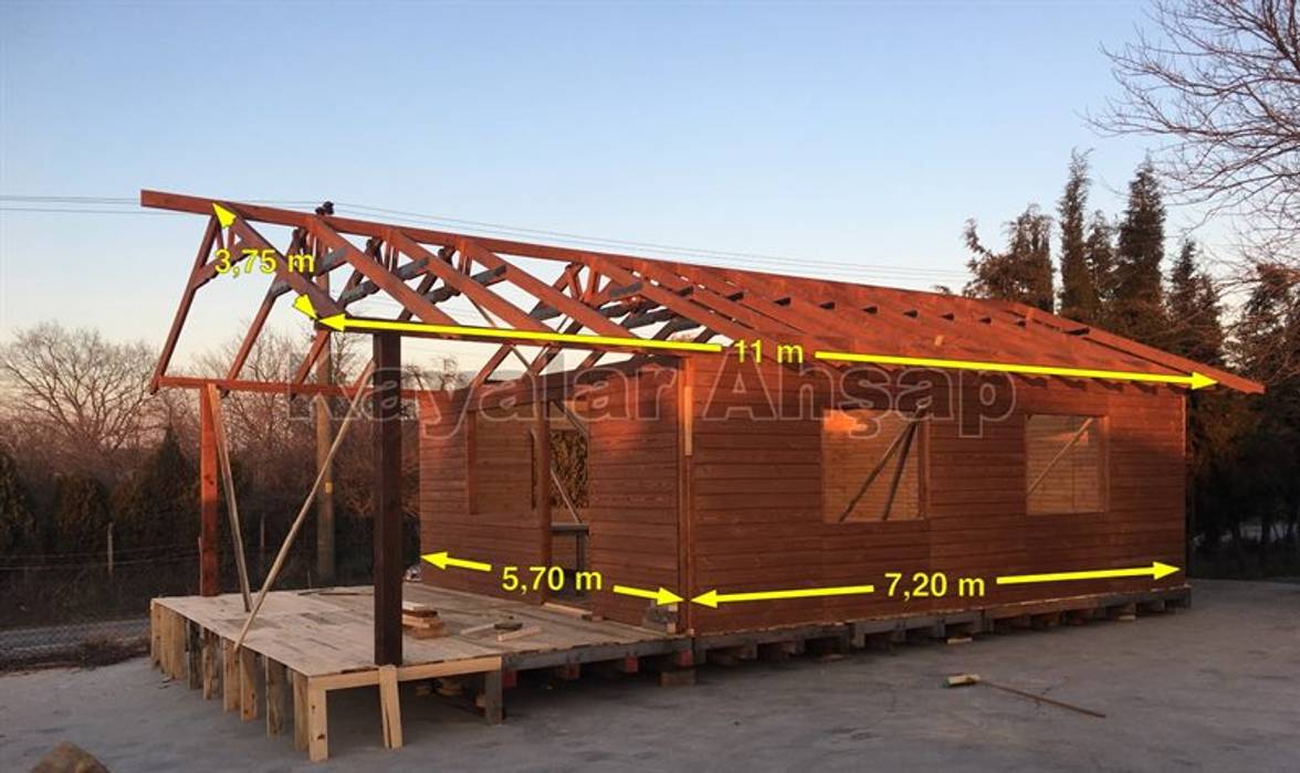 Ahşap ev yapımı kayalar ahşap kereste ürünleri̇ minimalist bahçe homify