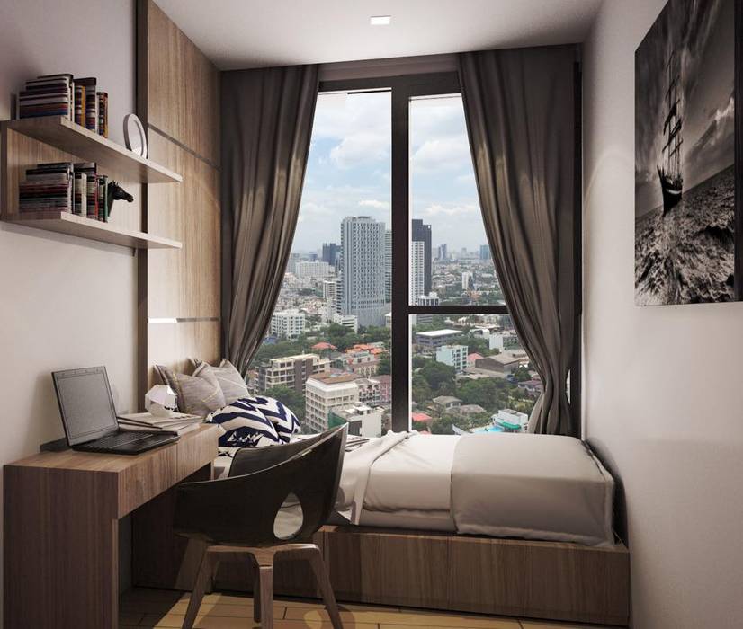 LPN 24 condominium interior Glam interior- architect co.,ltd สวนภายใน กระจกและแก้ว ตกแต่งภายใน