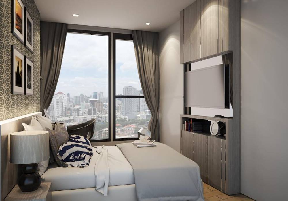 LPN 24 condominium interior, Glam interior- architect co.,ltd Glam interior- architect co.,ltd Innengarten Glas Raumbegrünung