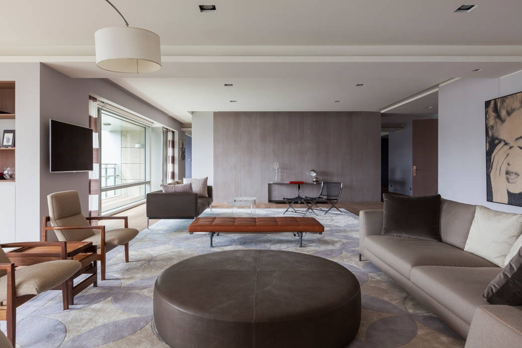 Kao Residence, 何侯設計 Ho + Hou Studio Architects 何侯設計 Ho + Hou Studio Architects Modern living room