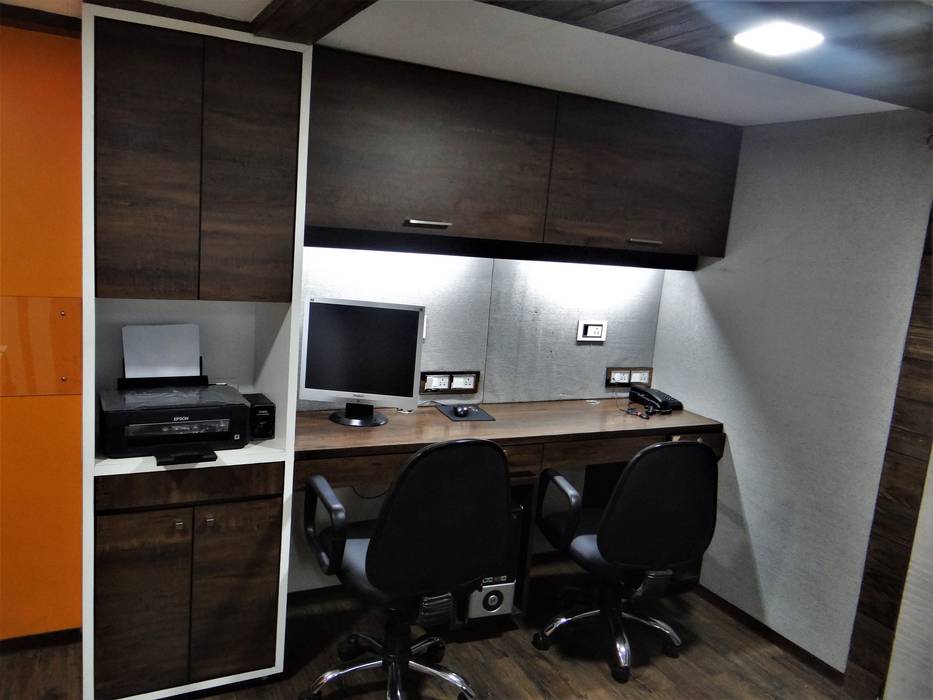 Sales Office , Core Design Core Design Rustykalne domowe biuro i gabinet Sklejka