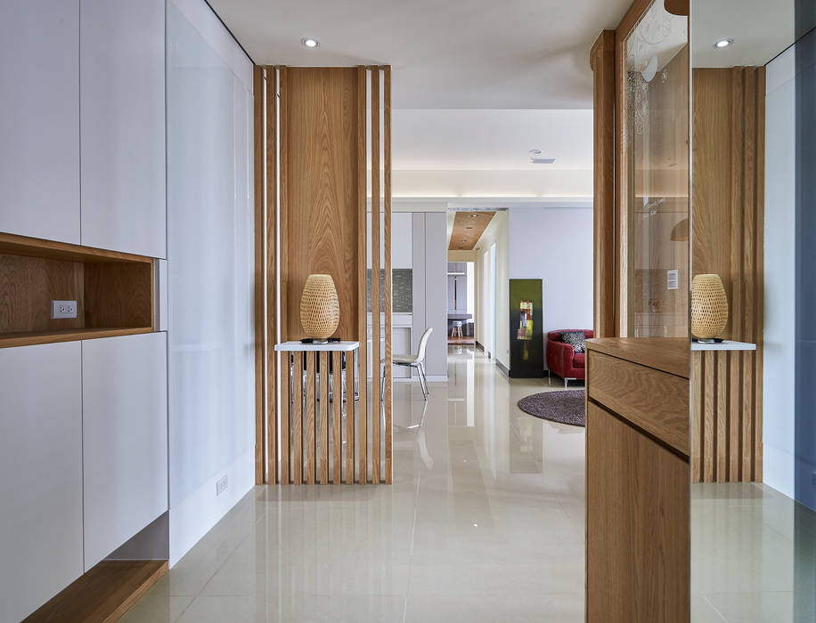 南港大同璽苑徐宅, 舍子美學設計有限公司 舍子美學設計有限公司 Modern Corridor, Hallway and Staircase