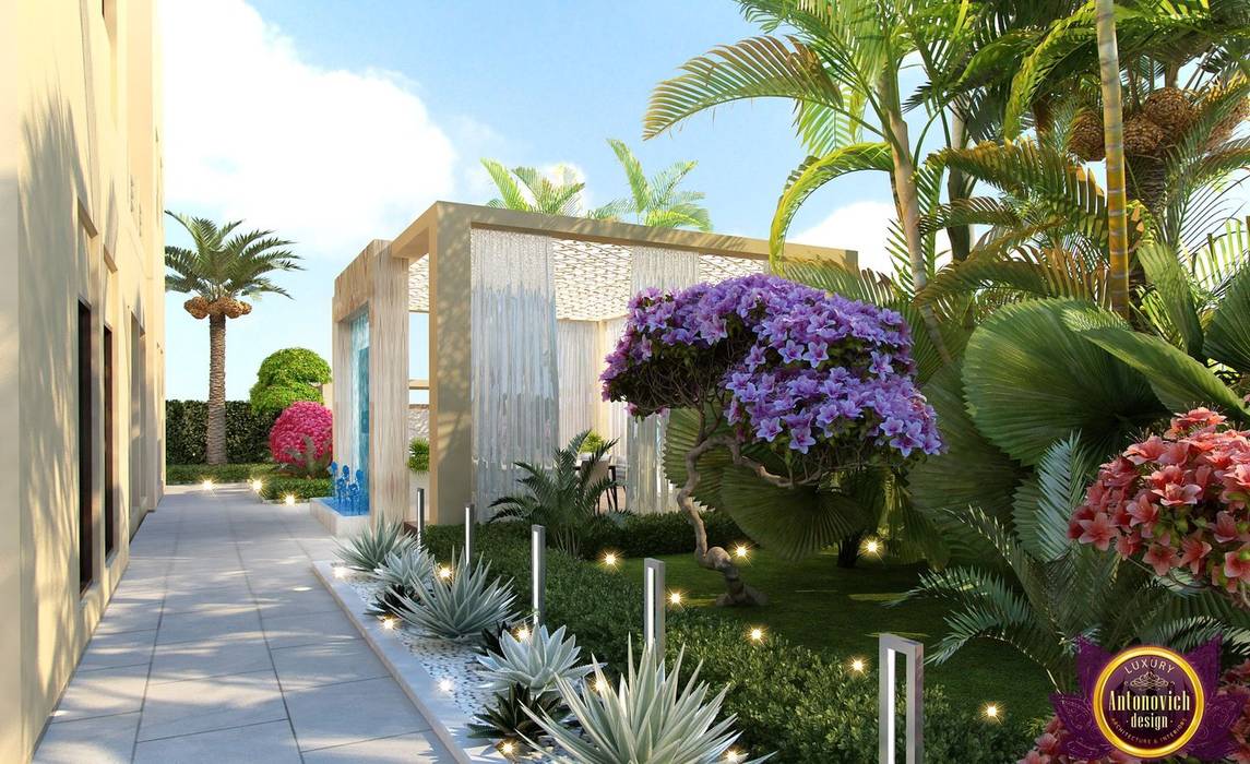 Landscaping in Dubai of Katrina Antonovich, Luxury Antonovich Design Luxury Antonovich Design Mediterranean style house