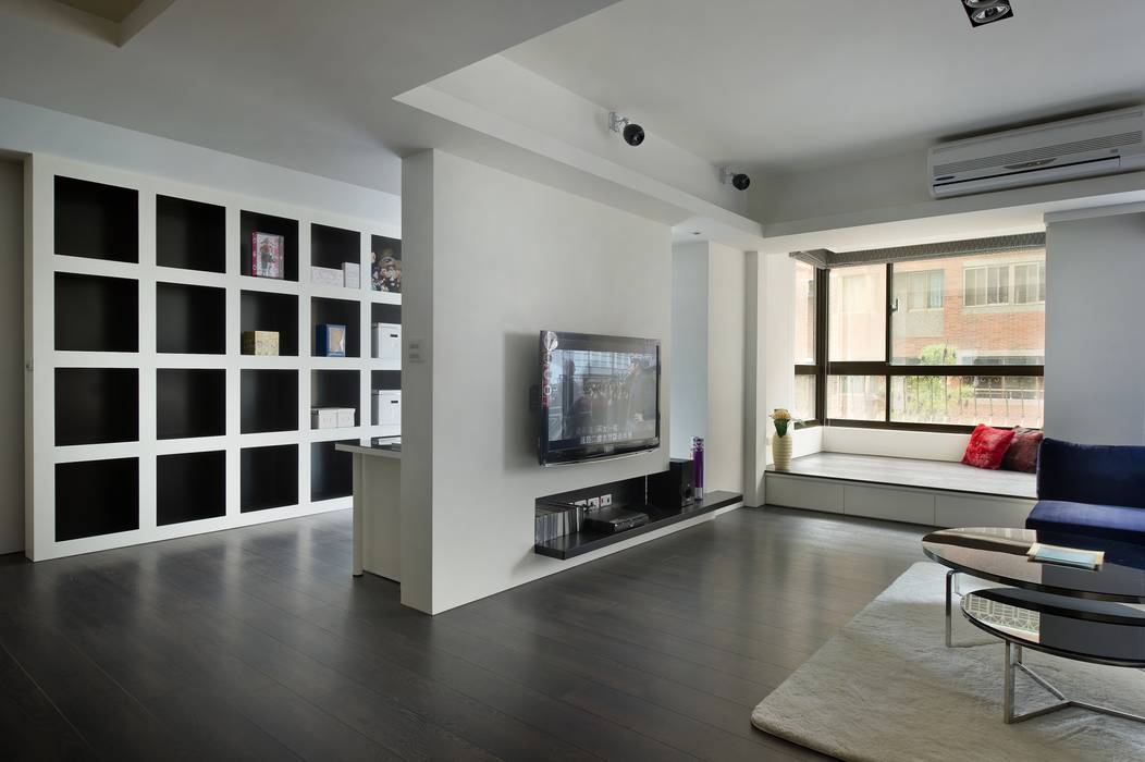 黑與白, 倍果設計有限公司 倍果設計有限公司 Living room
