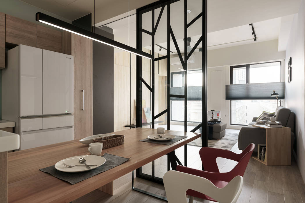 無邊光色 歸國夫妻的北歐新婚宅, 羽筑空間設計 羽筑空間設計 Scandinavian style dining room
