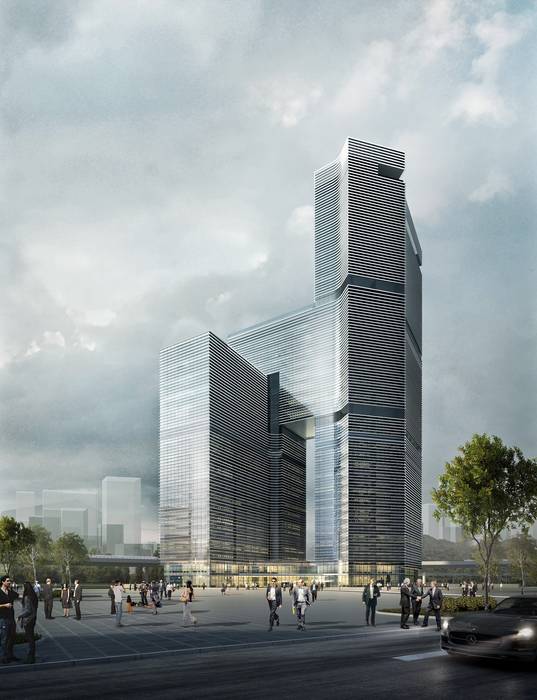 Nansha Kingboard Free Trade Zone Mixed-use Project, Guangzhou, China Architecture by Aedas