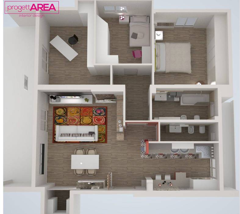 Ristrutturazione casa privata Taranto, progettAREA interni & design progettAREA interni & design Salas de jantar ecléticas