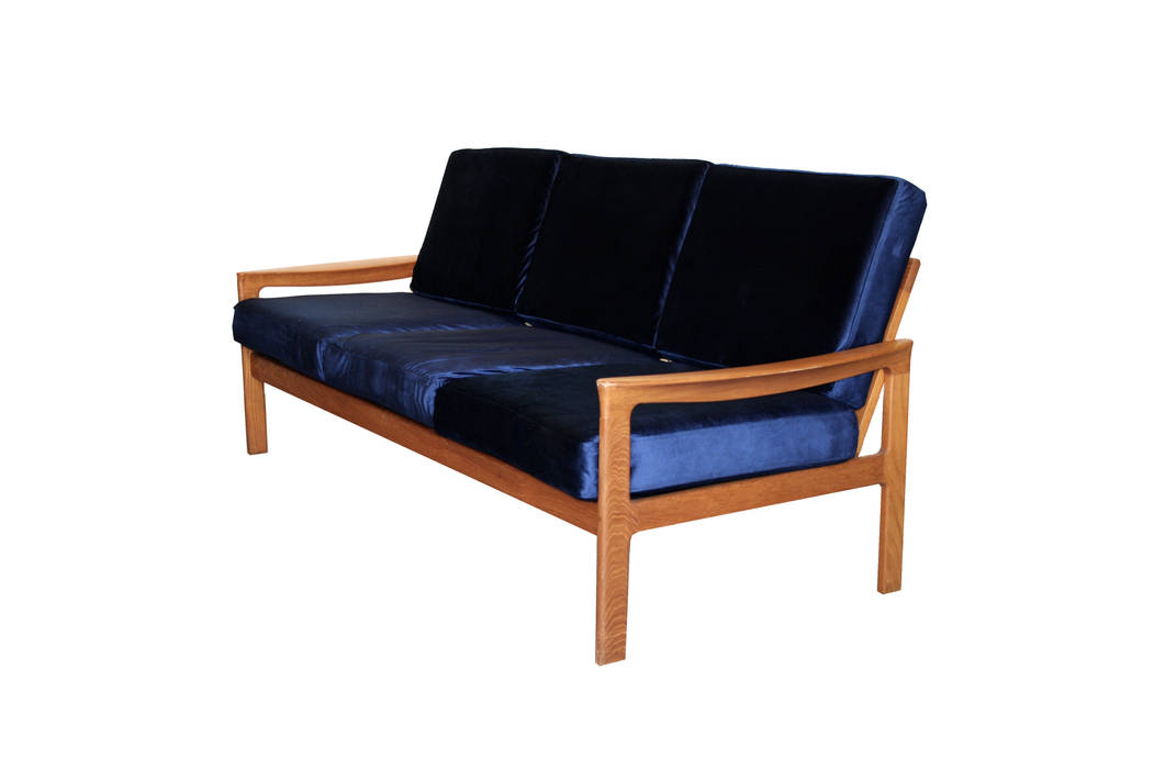 Vintage Deense sofa Zo Goed Als Oud Scandinavische woonkamers Hout Hout Sofa's & fauteuils