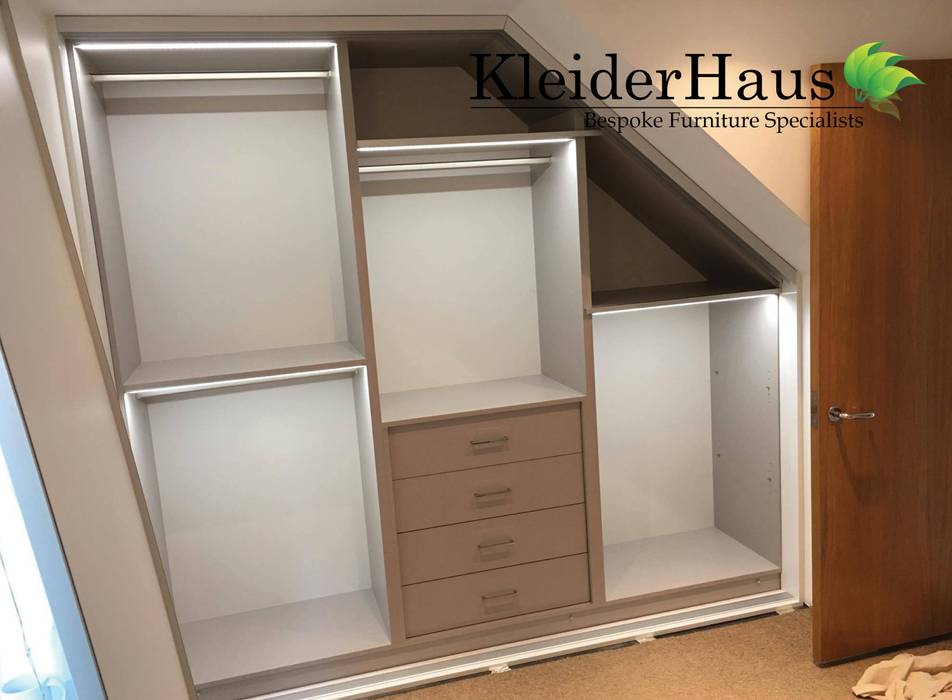Fitted Sloping Ceiling Sliding Door Wardrobe Modern By