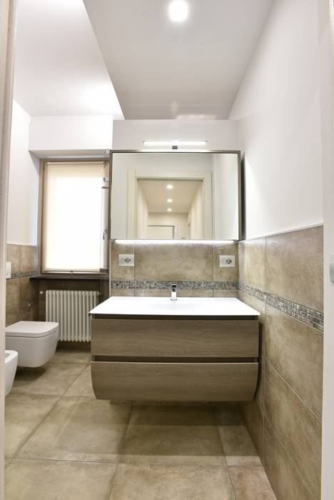 appartamento C+G - 2015, architetto Davide Fornero architetto Davide Fornero Modern bathroom Ceramic