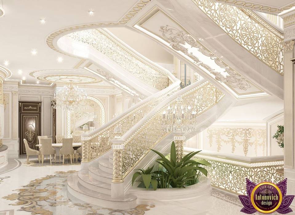 ​Best interior design house ideas of Katrina Antonovich , Luxury Antonovich Design Luxury Antonovich Design Classic style corridor, hallway and stairs