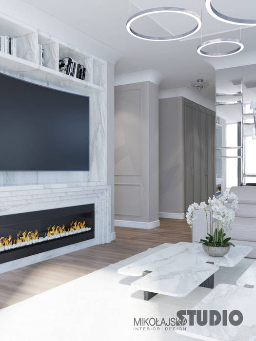 Luxurious Apartment Fireplace Ausgefallene Wohnzimmer Von