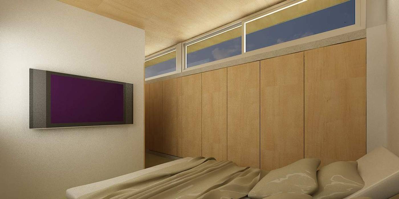 CASA UNO (2012): Dormitorios de estilo  por unoenseis Estudio