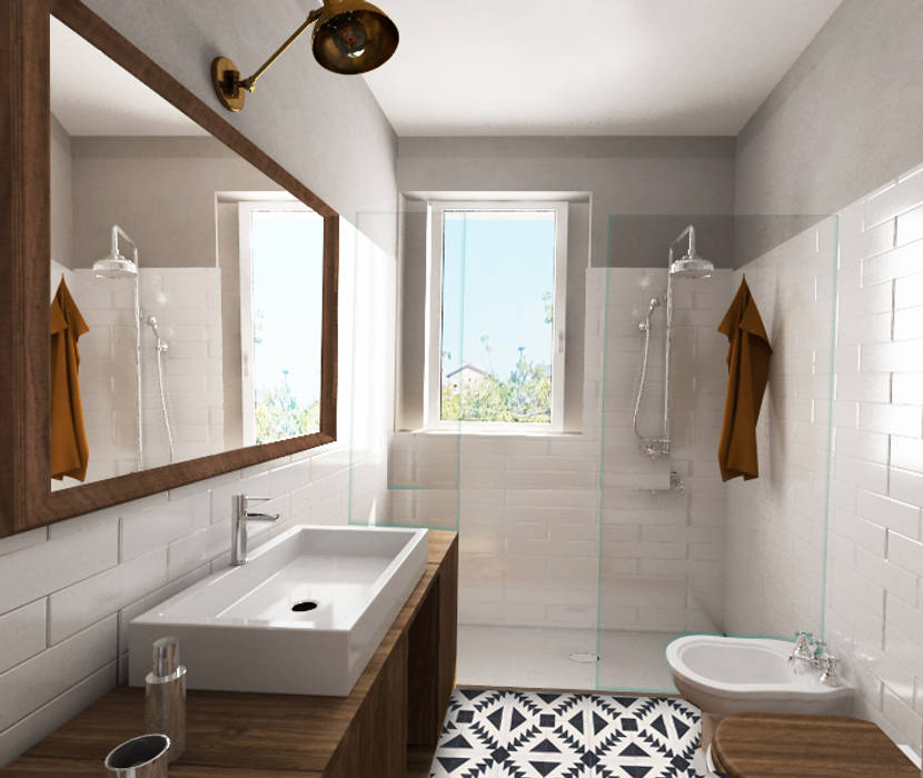 Casa Retro', Euga Design Studio Euga Design Studio Industrial style bathroom