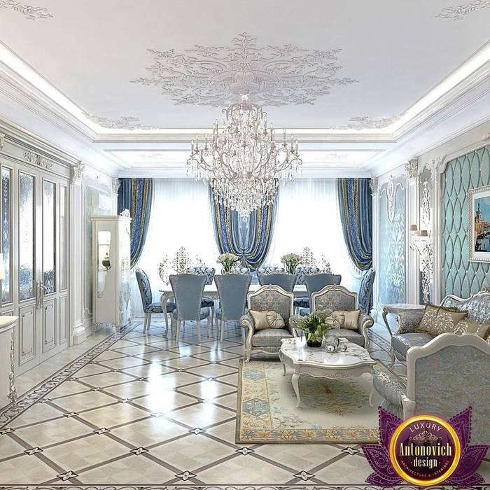 Masterpiece of interior design from Katrina Antonovich, Luxury Antonovich Design Luxury Antonovich Design غرفة المعيشة