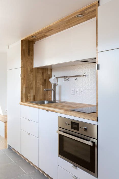Rénovation d'un appartement sous les combles, Mon Concept Habitation Mon Concept Habitation Cuisine scandinave