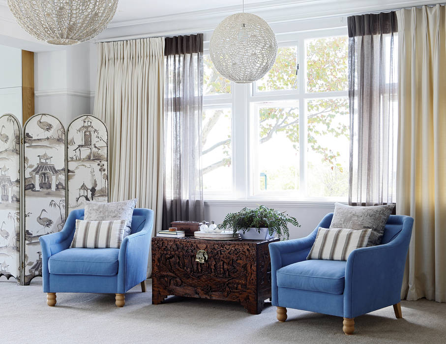 Main Bedroom Natalie Bulwer Interiors Classic style bedroom Blue