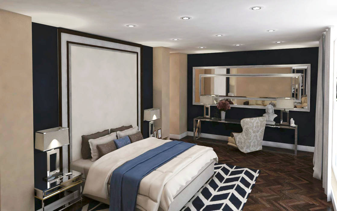Velas Resort Hotel Master Suite, Interiorista Teresa Avila Interiorista Teresa Avila Camera da letto moderna Letti e testate