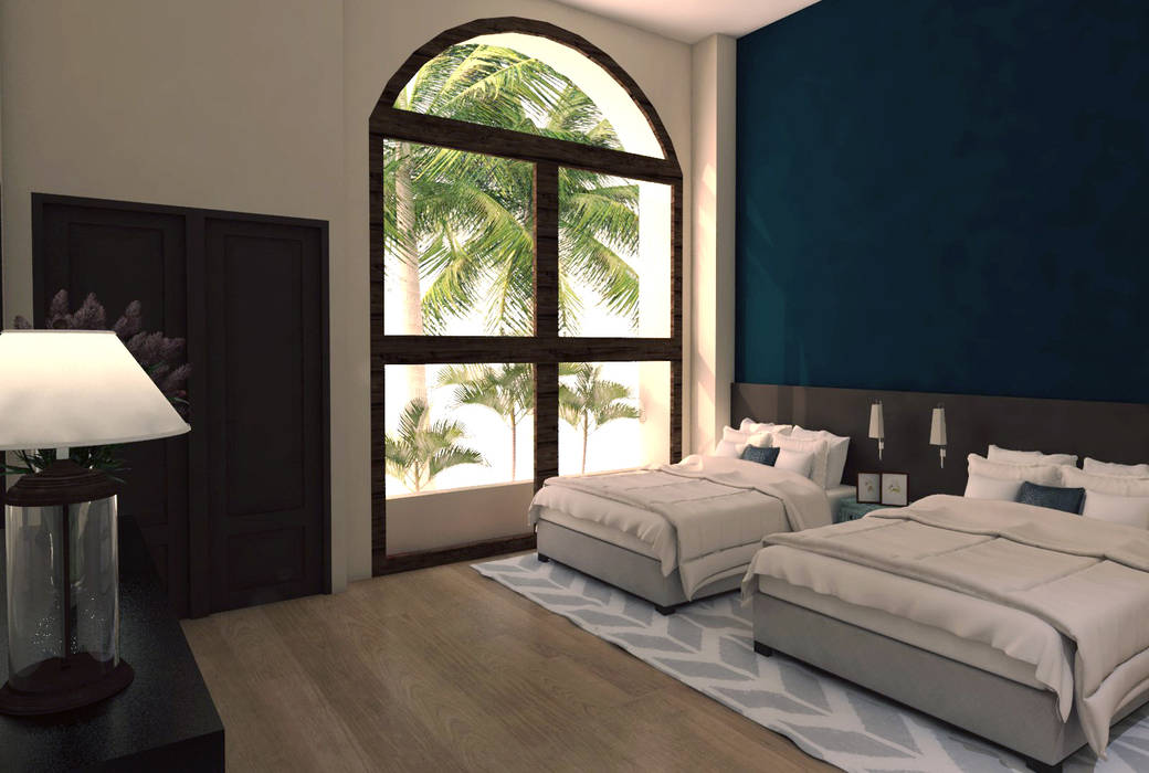 Velas Resort Hotel Master Suite, Interiorista Teresa Avila Interiorista Teresa Avila Modern style bedroom Beds & headboards