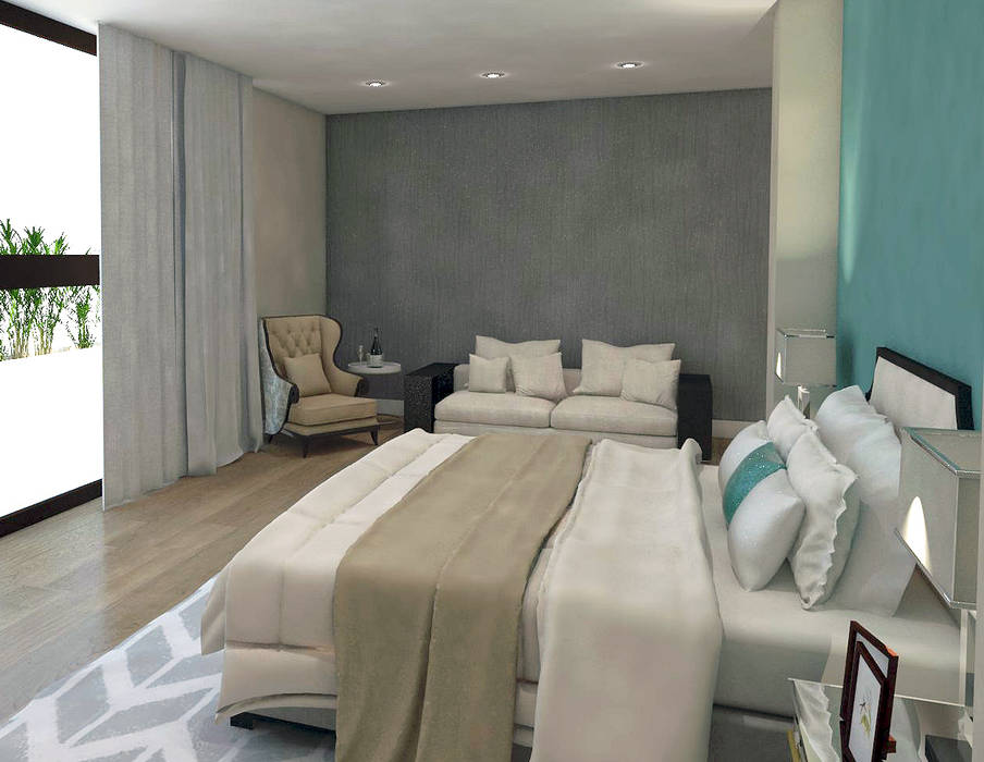 Velas Resort Hotel Master Suite, Interiorista Teresa Avila Interiorista Teresa Avila Modern Bedroom Beds & headboards