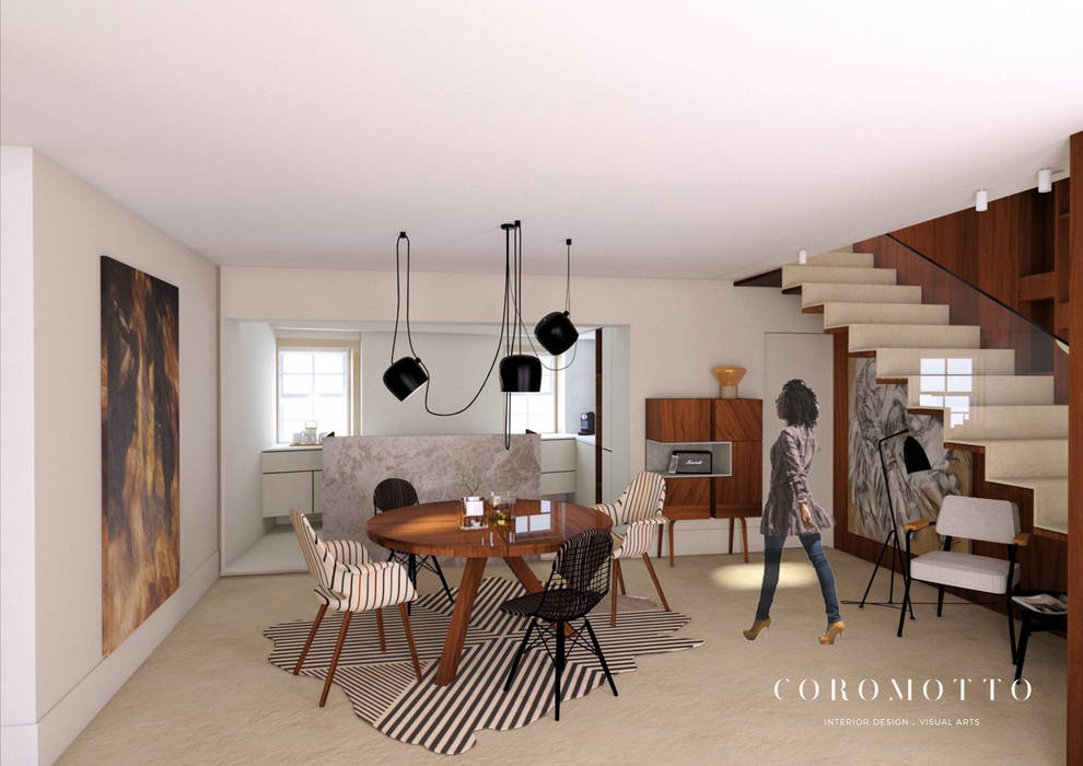 Coromotto Interior Design Comedores de estilo ecléctico