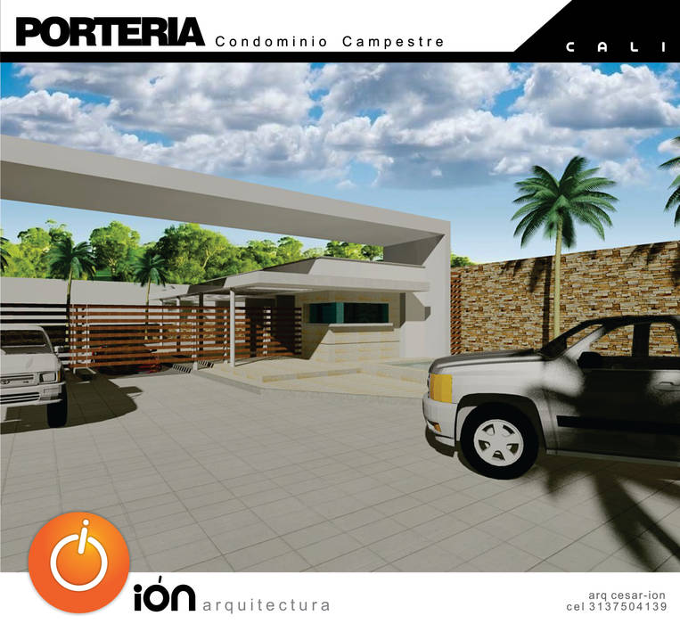 PORTADA CONDOMINIO CAMPESTRE / Reciclaje Arquitectonico, ION arquitectura SAS ION arquitectura SAS Minimalistische huizen