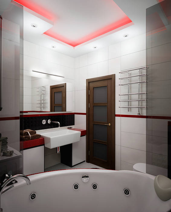Проект 3-х комнатной квартиры в современном стиле, Инна Михайская Инна Михайская Modern bathroom