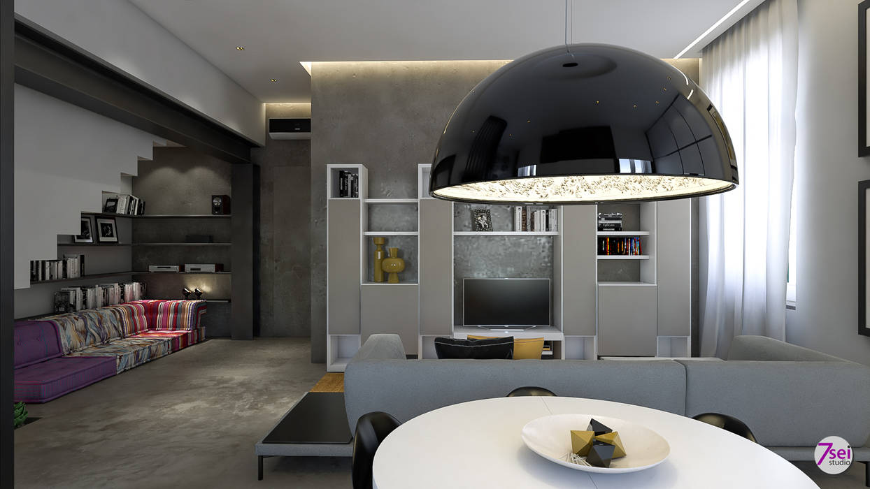 Appartamento via Nuoro - Cagliari, Studio 7sei Studio 7sei Livings de estilo moderno