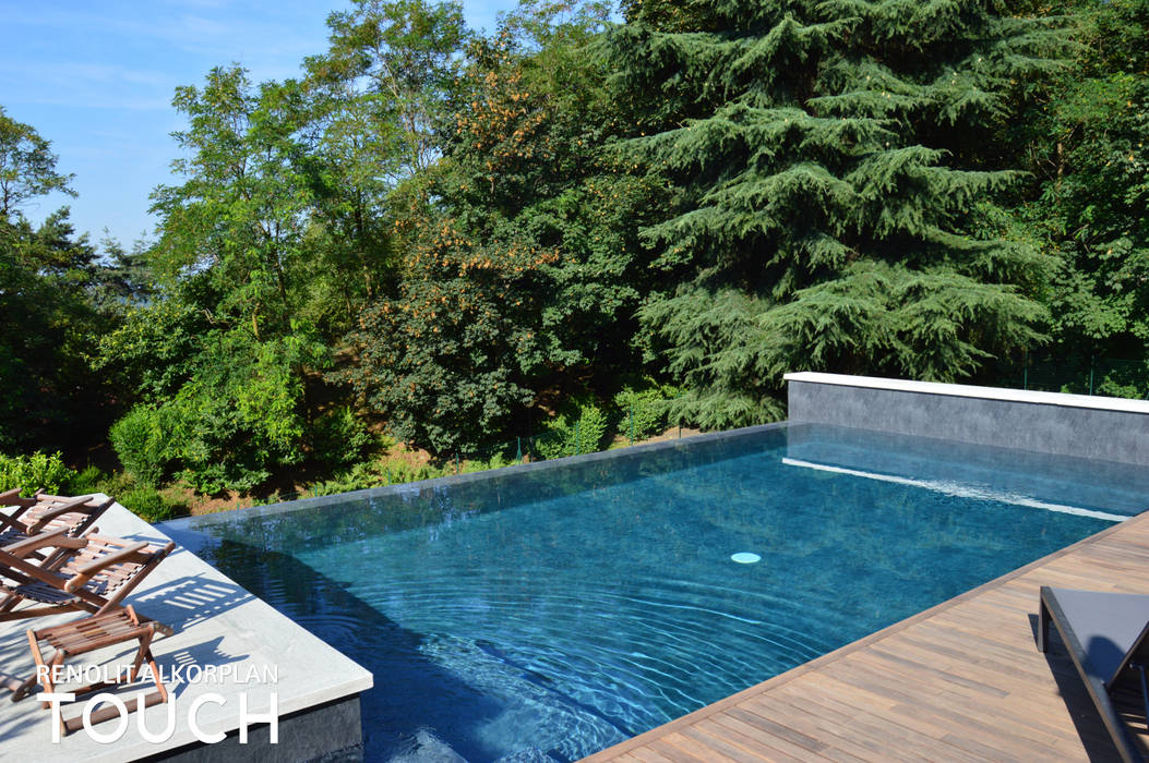 ​Piscina revestida con membrana armada RENOLIT ALKORPLAN TOUCH Elegance. RENOLIT ALKORPLAN