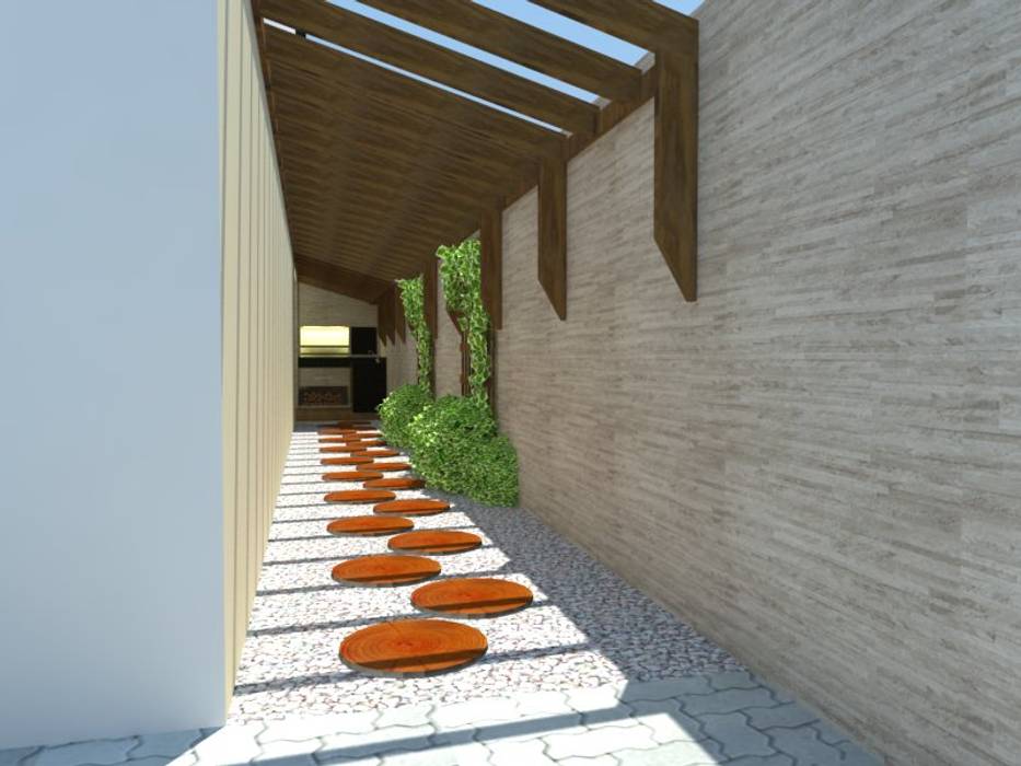 Área de lazer em residencia, Barbara Palermo Szucs Interiores Barbara Palermo Szucs Interiores Jardines de invierno de estilo rústico Madera Acabado en madera