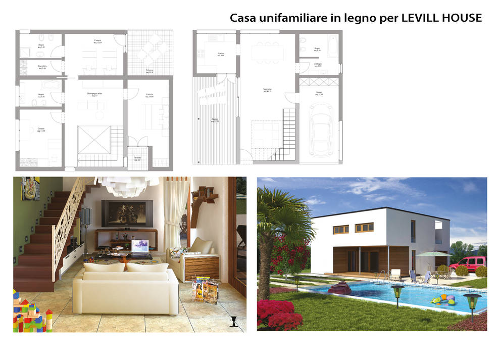 Villa unifamiliare - bioedilizia e costruzioni ad elevata efficienza energetica, DADA DESIGN studio-shoowroom DADA DESIGN studio-shoowroom 現代房屋設計點子、靈感 & 圖片 木頭 Wood effect