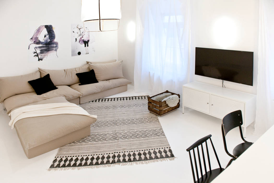 70 Qm Loft Ausgefallene Wohnzimmer Von Freudenspiel Interior Design Ausgefallen Homify