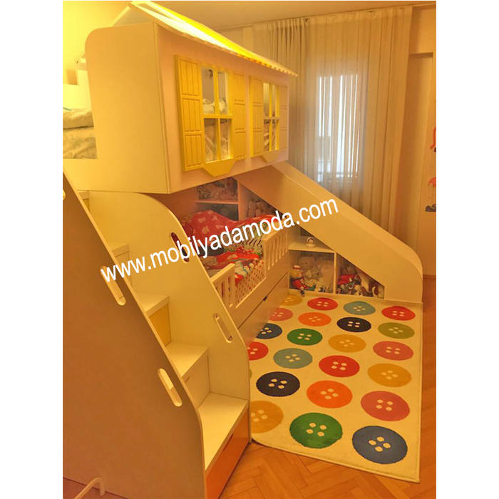 Özel Tasarım Kaydıraklı Ev Ranza, Pelin'in Ranzası , MOBİLYADA MODA MOBİLYADA MODA Nursery/kid’s room Wood Wood effect